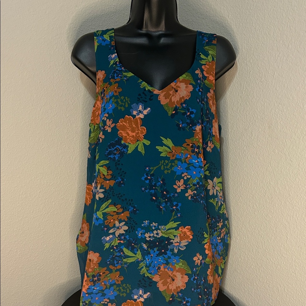 CAbi Teal Sleeveless Top